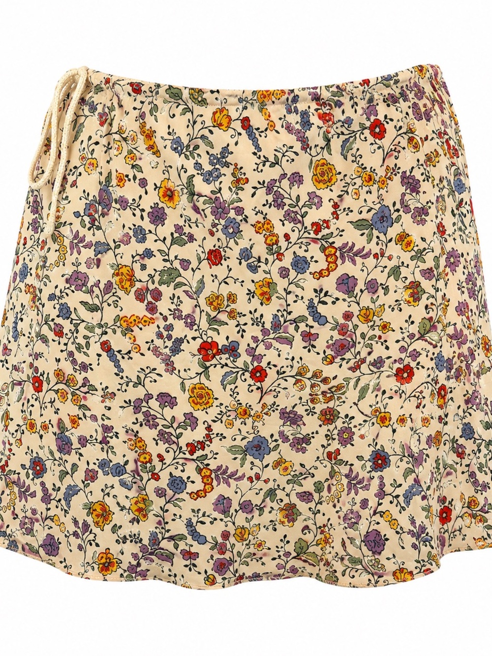 Edited x Hunter McGrady Women’s Large Floral Mini Skirt Yellow NWT Lined